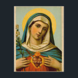 Vintage Blessed Virgin Mary Portrait Catholic Postcard<br><div class="desc">Any Cathollic would love to receive this vintage postcard featuring a portrait of the Blessed Virgin Mary!</div>