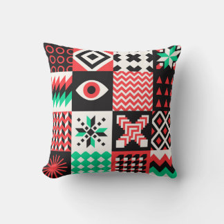 Vintage Block Shapes Abstract Background. Cushion