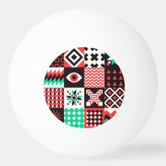 Vintage Block Shapes Abstract Background. Ping Pong Ball