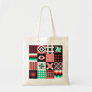 Vintage Block Shapes Abstract Background. Tote Bag