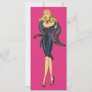 Vintage Blonde Retro Glamour Girl Bachelorette Par Invitation