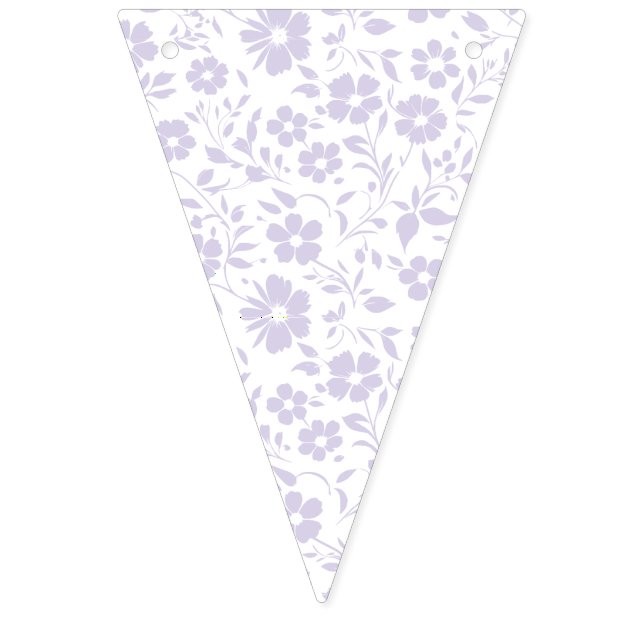 Vintage Bloom Dusty Lavender - Neutral Bunting (First Flag)