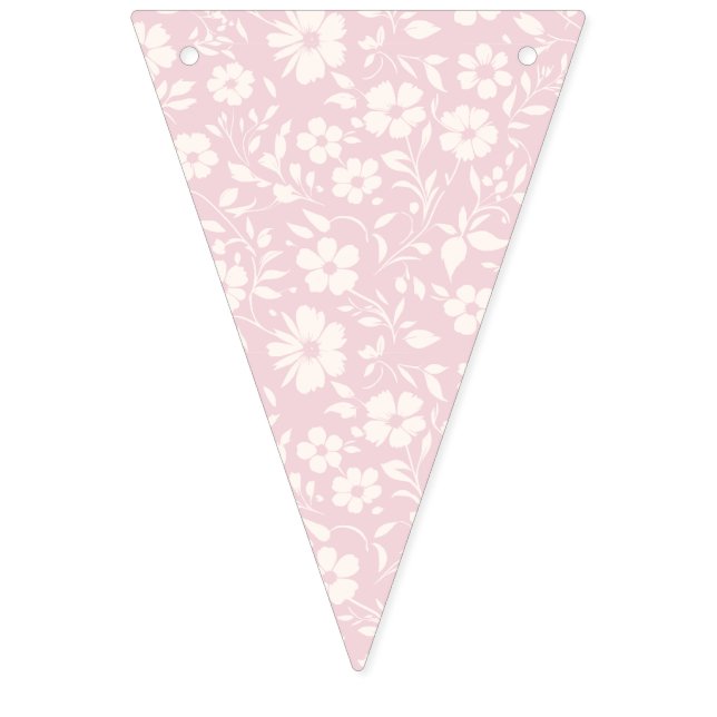 Vintage Bloom Neutral - Blush Pink Bunting (First Flag)