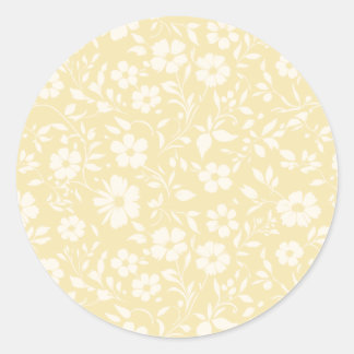 Vintage Bloom Neutral - Buttercream Classic Round Sticker