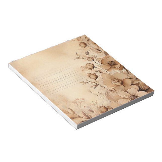 Vintage Bloom Notepad (Angled)