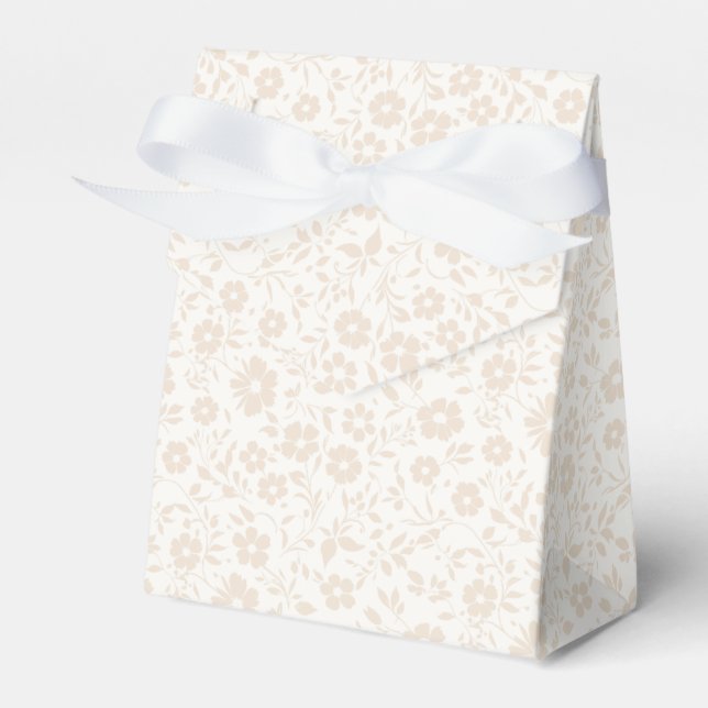 Vintage Bloom Soft Linen - Neutral Favour Box (Front Side)