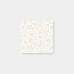 Vintage Bloom Soft Linen - Neutral Post-it Notes