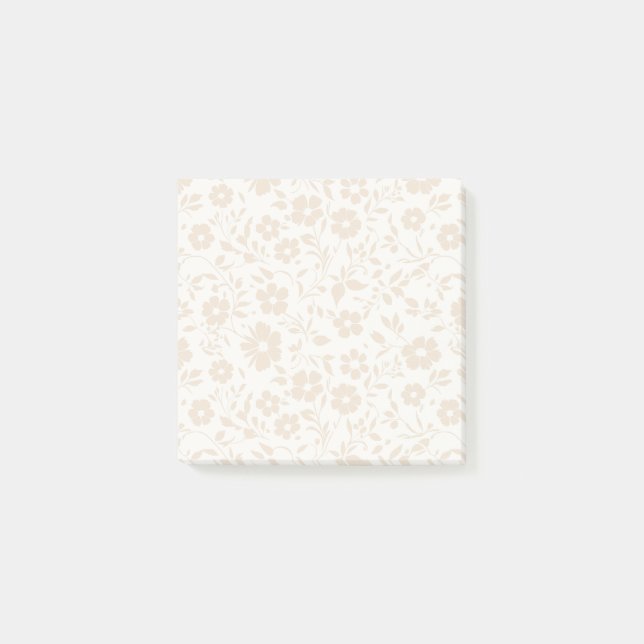 Vintage Bloom Soft Linen - Neutral Post-it Notes (Front)