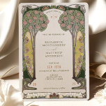 Vintage Bloom Trees of Love Victorian Wedding  Invitation<br><div class="desc">Introducing the "Victorian Bloom: Trees of Love" wedding invitation, a harmonious blend of Belle Époque charm and Art Nouveau elegance. The two Trees in Bloom, standing tall on the left and right, symbolise the loving couple, their branches reaching out to each other, entwined in a loving embrace. The roots of...</div>