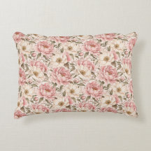 Vintage Blooming Peonies Pattern