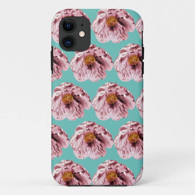Vintage blooming peony   Case-Mate iPhone case (Back)