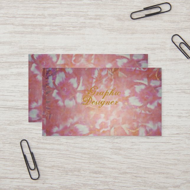 Vintage Blooms Business Card (Front/Back In Situ)