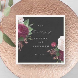 Vintage Blooms Floral Wedding Napkin