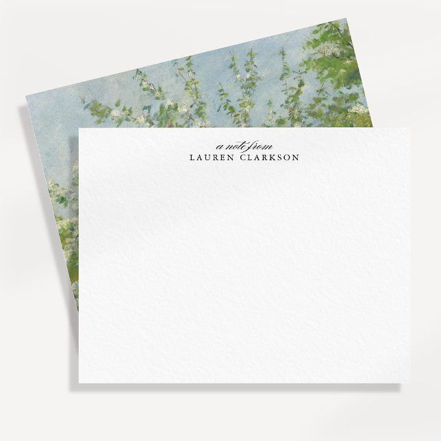 Vintage Blossoming Trees Fine Art Note Card (Creator Uploaded)