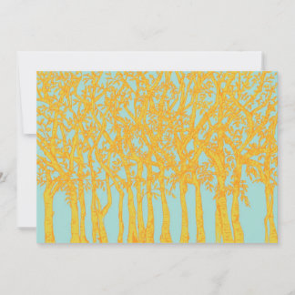 Vintage Blue and Gold Invitation