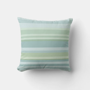 vintage blue and green stripes cushion