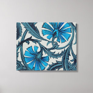 Vintage Blue Antique Flower art rustic Tile Decor