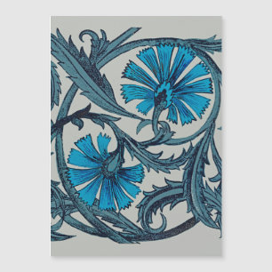 Vintage Blue Antique Flower art rustic Tile Decor