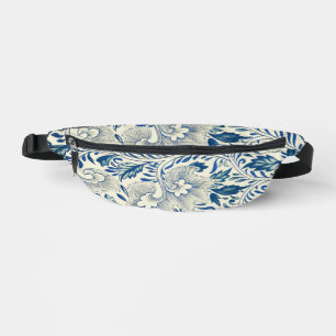 Vintage Blue Asian Floral: Antique Chinoiserie Bum Bags