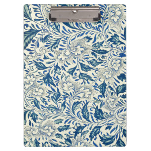 Vintage Blue Asian Floral: Antique Chinoiserie Clipboard