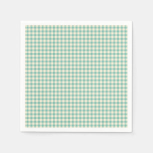 Vintage Blue Chequerboard Pattern Paper  Napkin