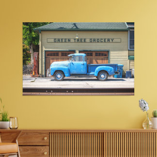 Vintage Blue Chevy Canvas Print