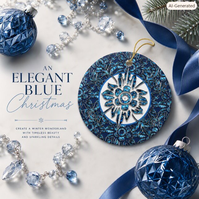 Vintage Blue Christmas Ornament (Creator Uploaded)