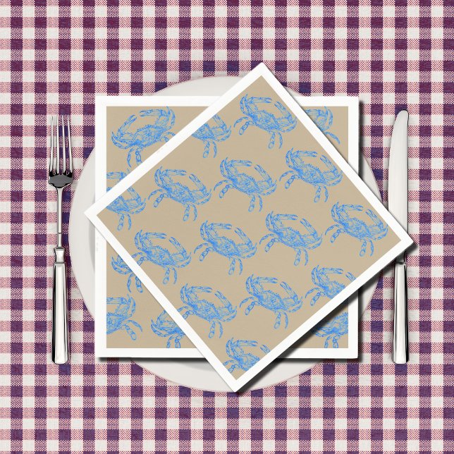 Vintage  blue  crab  napkin (Creator Uploaded)