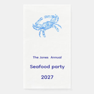 Vintage blue crab -personalizzed napkin