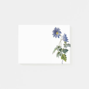 Vintage Blue Daisy Flowers Watercolor Floral Post-it Notes