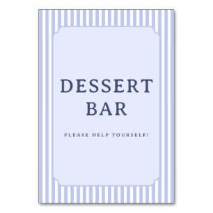 Vintage Blue Dessert Bar Sign Table Number
