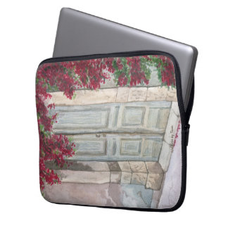 Vintage Blue Door Laptop Sleeve