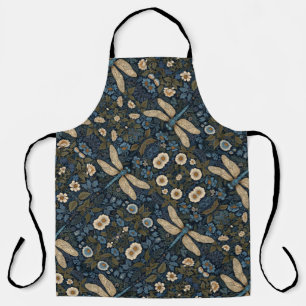 Vintage blue Dragonfly Apron