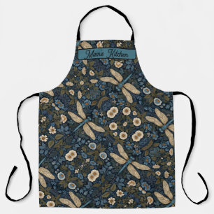 Vintage blue Dragonfly Apron