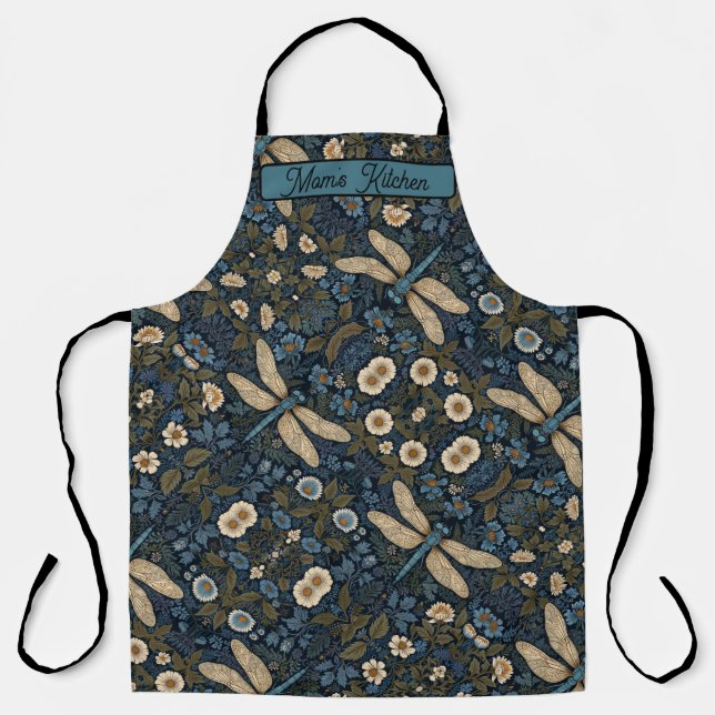 Vintage blue Dragonfly Apron (Front)