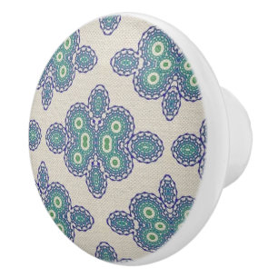 Vintage Blue Dreams Ceramic Knob