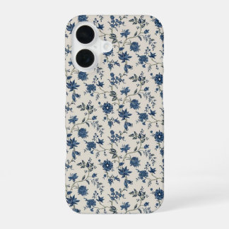 Vintage Blue Floral Botanical iPhone Case
