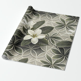 Vintage Blue Floral Botanical Pattern (8) Wrapping Paper