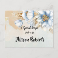 Vintage Blue floral Bridal Shower Recipe