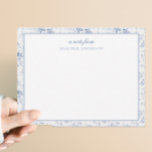 Vintage Blue Floral Personalised Stationery Card<br><div class="desc">Vintage Blue Floral Personalised Stationery</div>