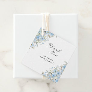 Vintage Blue Floral Wedding Welcome Gift Tags