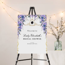 Vintage Blue Florals Bridgerton Bridal Shower