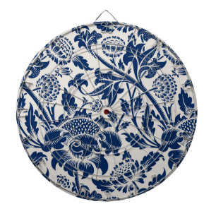 Vintage Blue Flower Pattern Dartboard