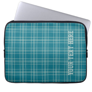 Vintage Blue/Green Plaid Custom Laptop Sleeve