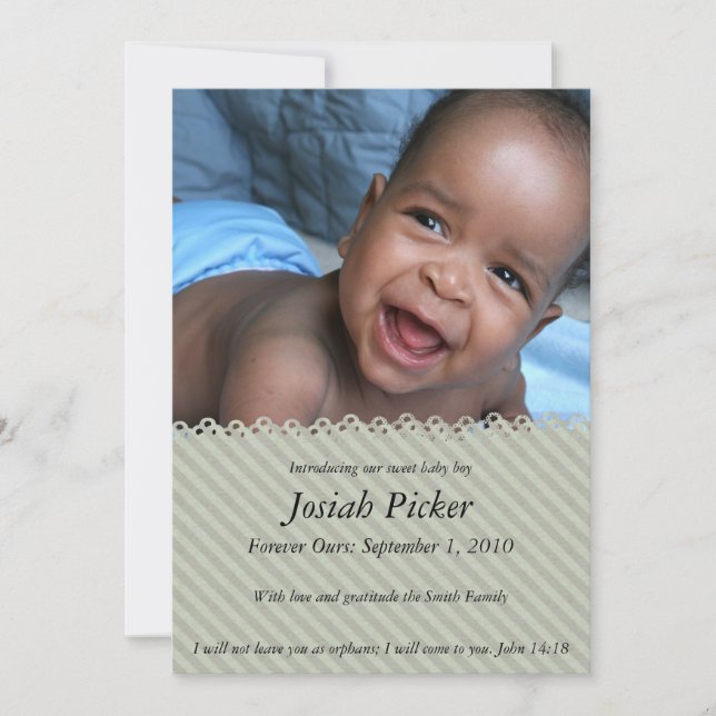 Vintage Blue Grey Invitation (Front)