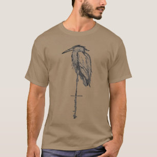 Vintage Blue Heron  T-shirts -