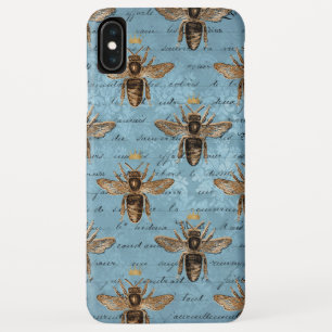 Vintage Blue Honey Bee Case-Mate iPhone Case