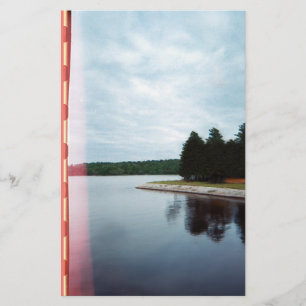 Vintage Blue Hour Lake Stationery