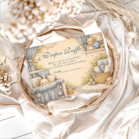 Vintage Blue Jeans Nursery Diapper Raffle