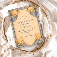 Vintage Blue Jeans Teddy Baby Shower